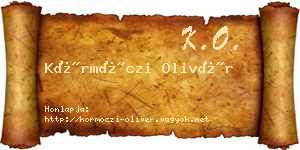 Körmöczi Olivér névjegykártya